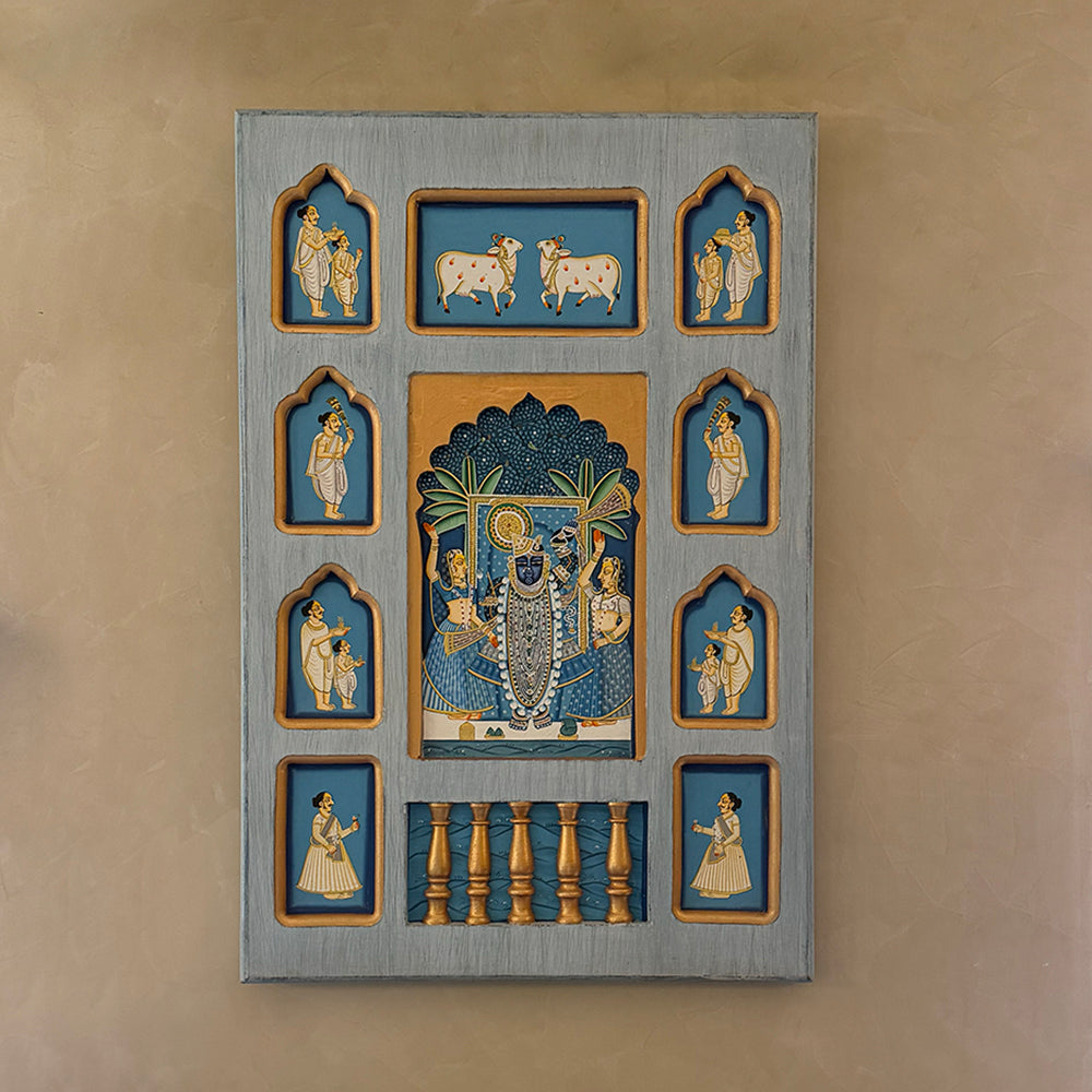 Hand Painted Pichwai Wooden Jharoka