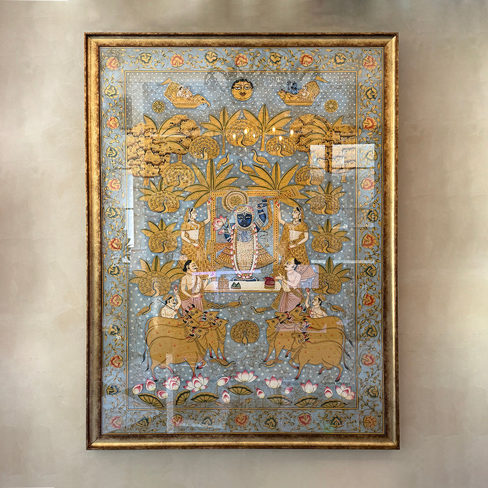 Nathdwara Sreenathji Pichwai Painting with Frame