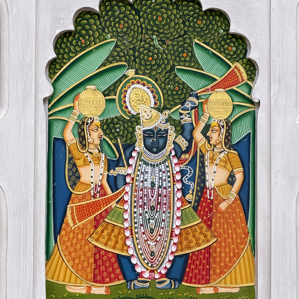 Hand Painted Pichwai Wooden Jharoka