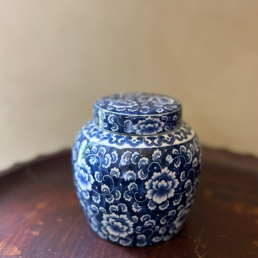 Blue & White Mini Pot with Lid