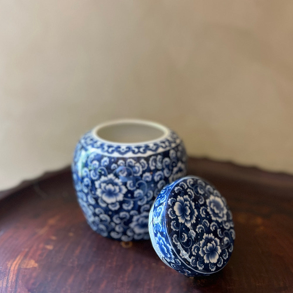 Blue & White Mini Pot with Lid