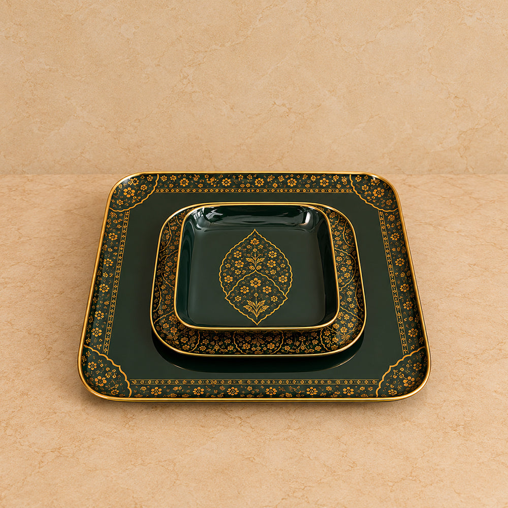 Emerald Heritage Platters(Set of 3)