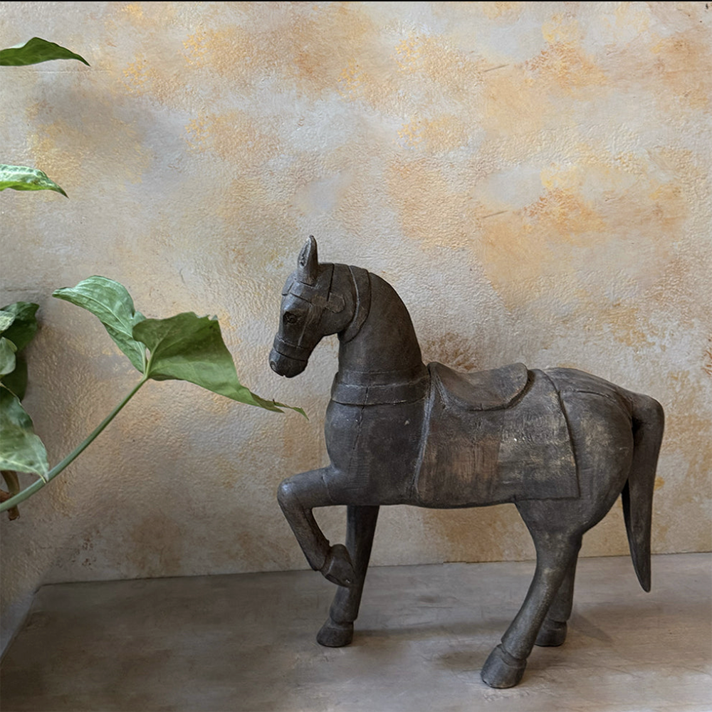 Vintage Wooden Horse Decor