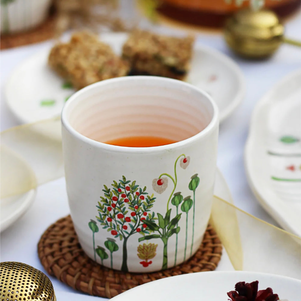 Bagh Tumblers & Plates Tea Set (Set of 8)