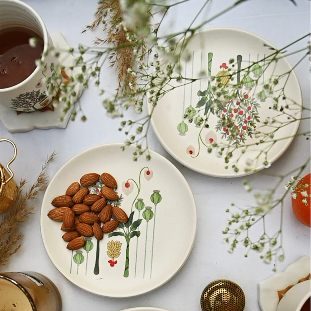 Bagh Tumblers & Plates Tea Set (Set of 8)